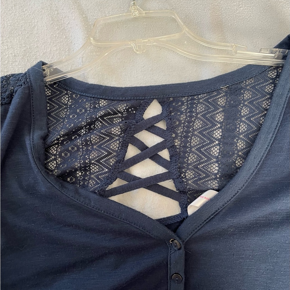 Women's high low Navy Blue Top Size 2X/3X NWOT! - Picture 5 of 7